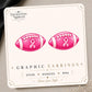 Pink Ribbon Football Earrings & Pins