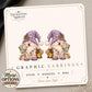 Sleepy Gnome Earrings & Pins on original display card