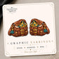 Hidden Treasure Satchel Earrings & Pins on original display card