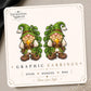 Beanstalk Gnome Earrings & Pins on original display card