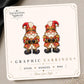 Toy Soldier Gnome Earrings & Pins on original display card