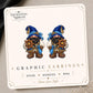 Seafarer Gnome Earrings & Pins on original display card