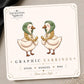 Braided Hooded Goose Earrings & Pins on original display card