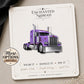 Semi Truck Earrings & Pins on branded display card