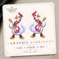 Rock Star Goose Earrings and Pins on a branded display card