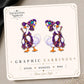 Wizard Goose Earrings & Pins on original display card