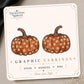 Polka Dot Pumpkin Earrings & Pins on original display card