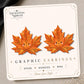 Smiling Maple Leaf Earrings & Pins on original display card