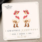 Cowgirl Goose Earrings & Pins on original display card