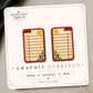 Vintage Library Card Earrings & Pins on original display card