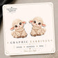 Cozy Lamb in Sweater Earrings & Pins on original display card