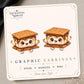 S'mores Earrings & Pins on original display card