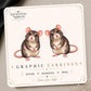 Pet Rat Earrings & Pins on a display card