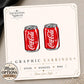 Soda can earrings and pins design display