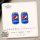Soda can earrings and pins design display