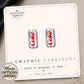 Soda can earrings and pins design display