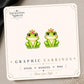 Crowned Frog Earrings & Pins
