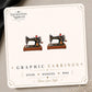 Vintage Sewing Machine Earrings & Pins
