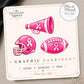 Pink Ribbon Football Mix and Match Earrings & Pins on original display card
