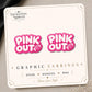 Pink Out Football Earrings & Pins on original display card