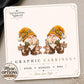 Sneezing Gnome Earrings & Pins on original display card
