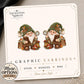 Professor Ponder Gnome Earrings & Pins on original display card