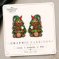 Forest Archer Gnome Earrings & Pins on original display card