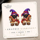 Royal Scroll Keeper Gnome Earrings & Pins on original display card