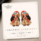 Island Princess Gnome Earrings & Pins on original display card