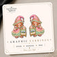 Fairytale Gnome Earrings & Pins on original display card