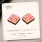 Peppermint Bark Earrings & Pins on original display card