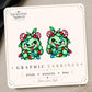 Christmas Monster Earrings & Pins on original display card