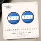 Honduras Flag Earrings & Pins on original display card