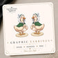 Swan Companion Goose Earrings & Pins on original display card
