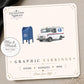 Mailbox & Mail Truck Earrings on original display card