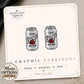 Soda can earrings and pins design display
