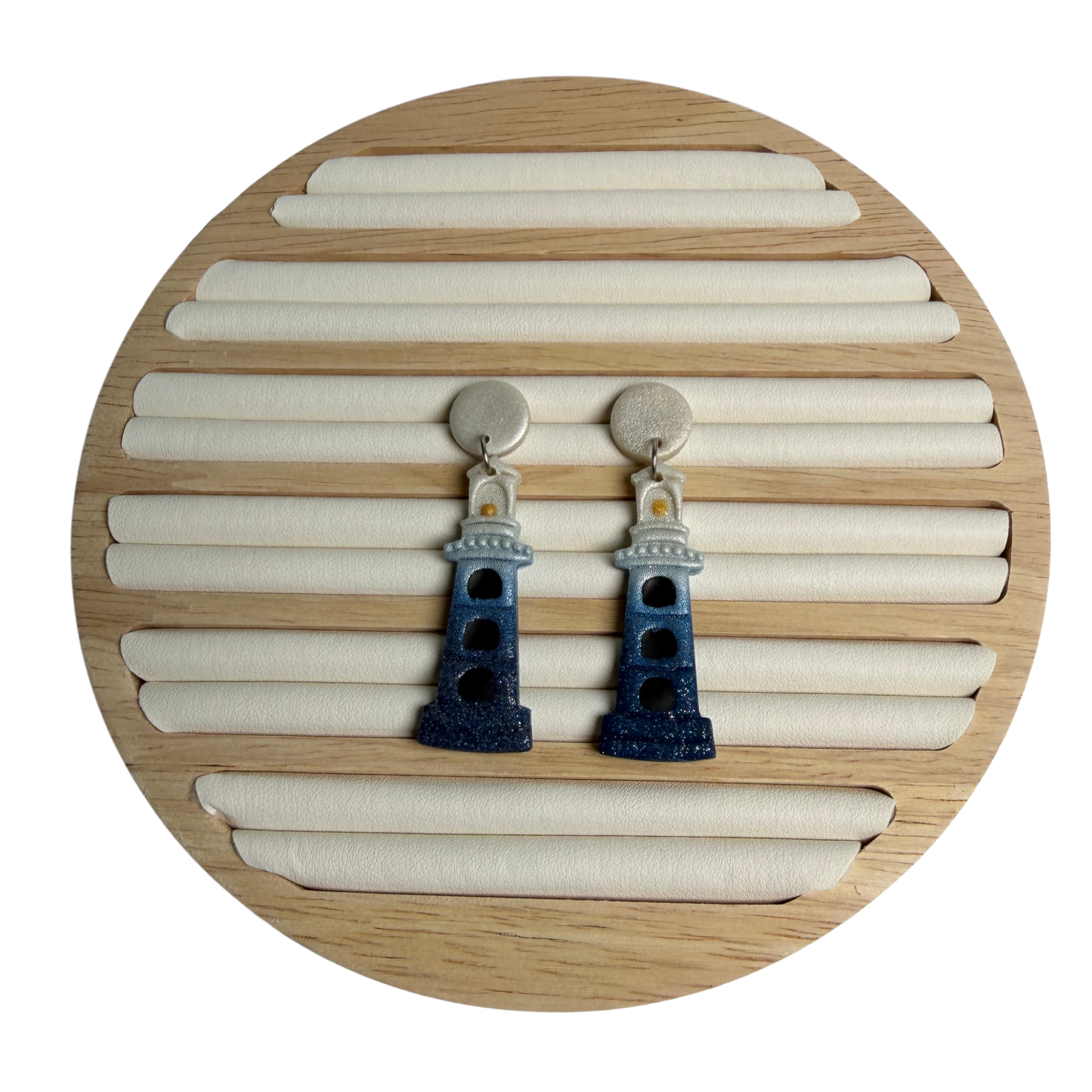Enchanted Beacon Lighthouse Polymer Clay Dangles