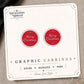 Merry Christmas Stud Earrings on the tilted Enchanted Nomad Designs card