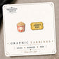 Movie Night Stud Earrings on the tilted Enchanted Nomad Designs card
