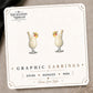 Piña Colada Stud Earrings on the tilted Enchanted Nomad Designs card