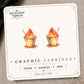 Piragua Stud Earrings on the tilted Enchanted Nomad Designs card