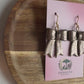 Glitter Hand-Folded Bow Polymer Clay Dangle Earrings