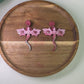 Blushing Dragon Heart Dangle Polymer Clay Earrings