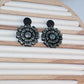 Midnight Ashley Bloom Polymer Clay Earrings