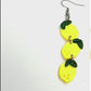 Lemon Dangle Earrings | Handmade Polymer Clay Earrings | Cute Fruit Jewelry | Lightweight Hypoallergenic Summer Earrings