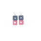 Star-Spangled Duo Cutout Dangles | Patriotic Star Cutout Earrings | Red White Blue Dangle Earrings | 4th of July Earrings | Americana Jewelry | Geometric Statement Earrings | Handmade Clay