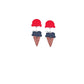 Star-Spangled Sweet Treat Dangles |Patriotic Ice Cream Earrings | Red White Blue Popsicle Earrings | 4th of July Earrings | Summer Treat Jewelry | Food Earrings | Handmade Clay