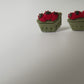 Strawberry Basket | Fruit | Polymer Clay Stud Earrings