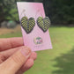 Enchanted Tropical Leaf Earrings – Handmade Polymer Clay Jewelry, Nature Inspired Earrings, Botanical Statement Earrings, Jungle Leaf Hoops