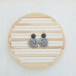 Midnight Rose Polymer Clay Dangle Earrings